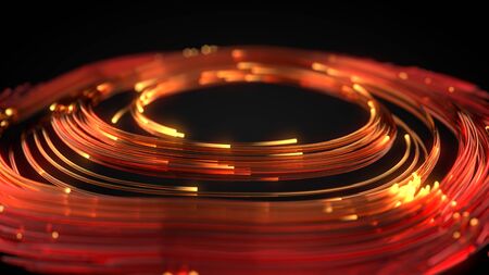 fiber optic strings with glowing ends. suitable for internet, network, technology and communication...
