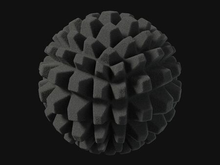 acoustic foam ball. silent room concept. 3D illustration. suitable for music, audio, podcast and video record themes.の写真素材