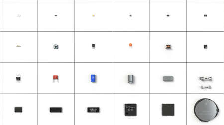 computer electronic components. 3d illustration, suitable for repair, computer and electronic...