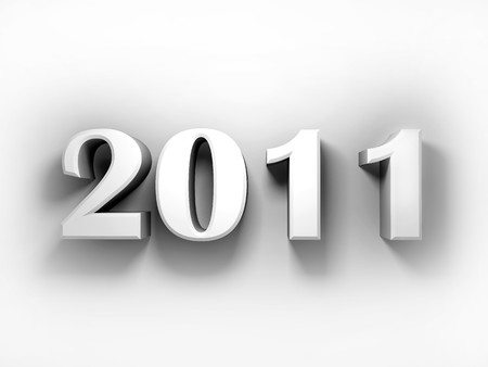 Logo of new 2011 ( 3d rendering )の写真素材