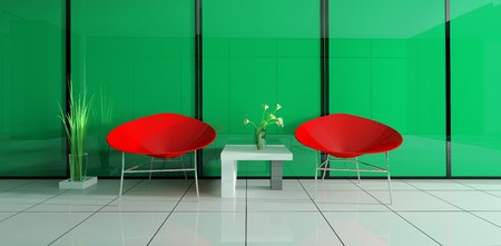 modern interior office place for rest 3d imageの写真素材