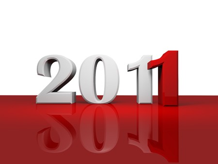 Logo of new 2011 ( 3d rendering )の写真素材