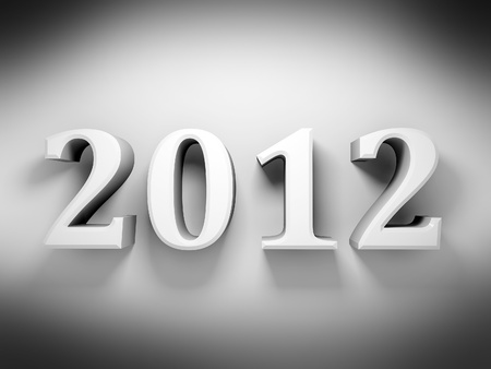 Figures 2012 on an abstract background (close up)の写真素材