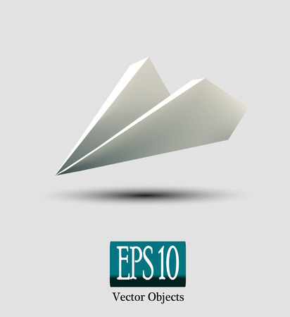White paper aircraft ( EPS10 vector )のイラスト素材