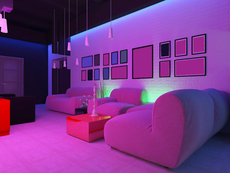 place to relax in nightclub, 3d renderingの写真素材