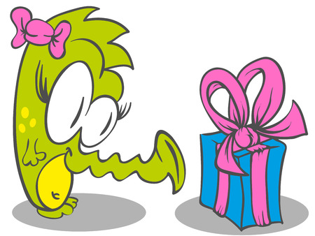 baby boy monster shower giftのイラスト素材