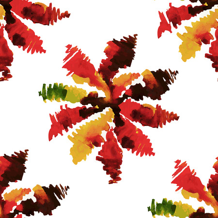 Seamless floral watercolor patternのイラスト素材
