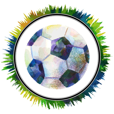 Soccer ball in watercolor style.のイラスト素材
