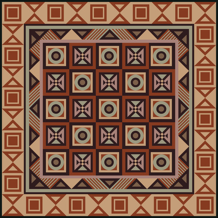 Navajo art boho seamless pattern. Ethnic geometric print. Aztec and African colorful repeating background texture. Fabric, cloth design, wallpaper, wrapping. Vector illustration.のイラスト素材