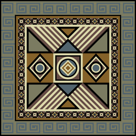 Navajo art boho seamless pattern. Ethnic geometric print. Aztec and African colorful repeating background texture. Fabric, cloth design, wallpaper, wrapping. Vector illustration.のイラスト素材