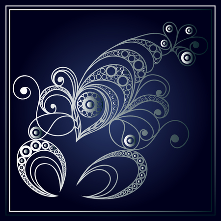 Decorative zodiac sign Cancer in floral style. Horoscope and astrology astronomy-symbol. Vector illustration.のイラスト素材