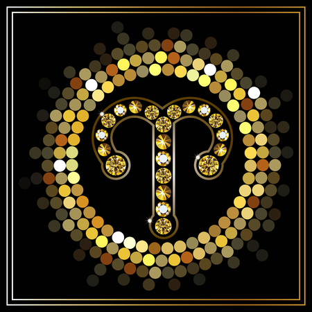 Decorative zodiac sign Aries. Horoscope and astrology (astronomy)-symbol.のイラスト素材