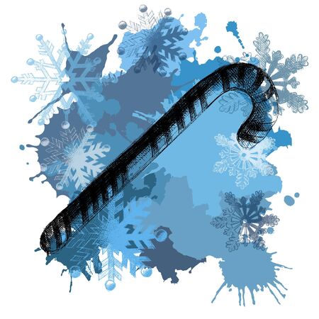 Graphic illustration with Christmas symbol. Suitable for invitation, flyer, sticker, poster, banner, card, label, cover, web. Vector illustration.のイラスト素材