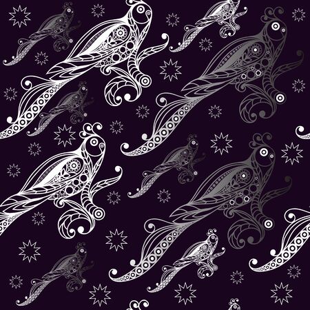 Seamless texture with lace pattern in floral style. Suitable for design: cloth, web, wallpaper, wrapping. Vector illustration.のイラスト素材
