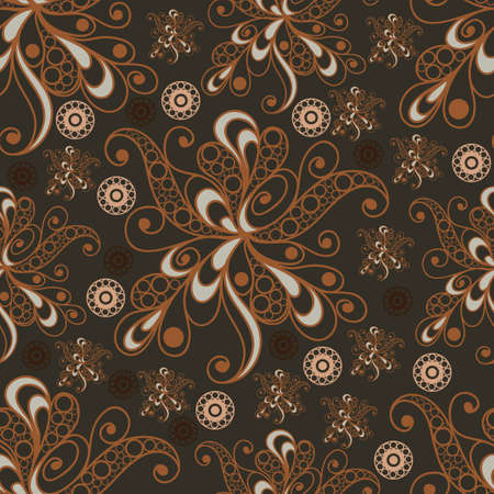 Seamless texture (pattern) in floral style. Suitable for design: cloth, web, wallpaper, packaging, wrapping. Vector illustration.のイラスト素材
