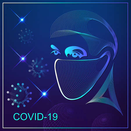 COVID-19 hygiene promotion. vector illustration.のイラスト素材