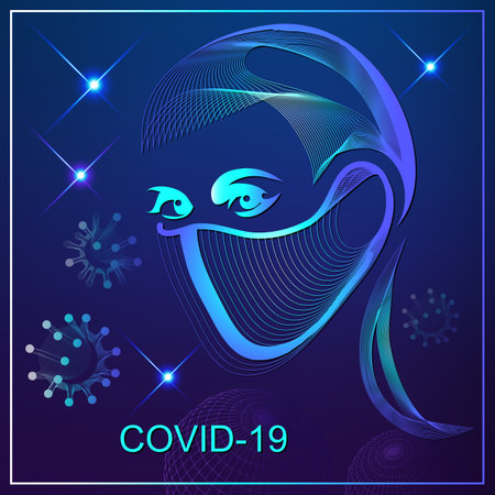 COVID-19 hygiene promotion. vector illustration.のイラスト素材