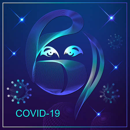 COVID-19 hygiene promotion. vector illustration.のイラスト素材