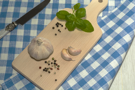 Fresh garlic  backgroundの写真素材