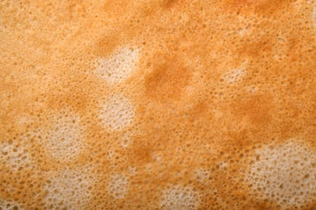 Pancake texture background. Close up of thin hot pancakes image. Maslenitsa food. Top view.の写真素材