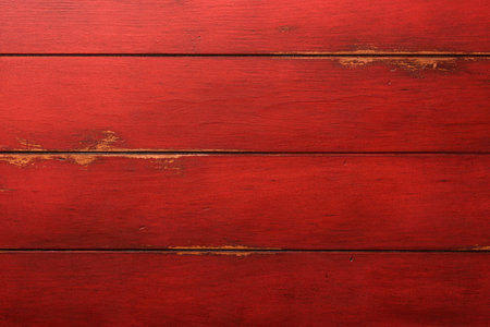 Wood Red Background Texture. Old red wood background in grunge style. Natural raw planed texture of coniferous pine. Surface of old table to shoot flat lay. copyspace. top view.の写真素材