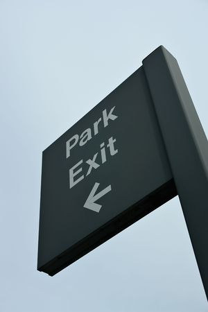 Park Exit Signの写真素材