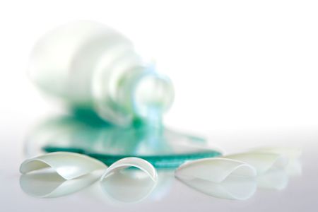 Nails and Nail polish in the backgroundの写真素材