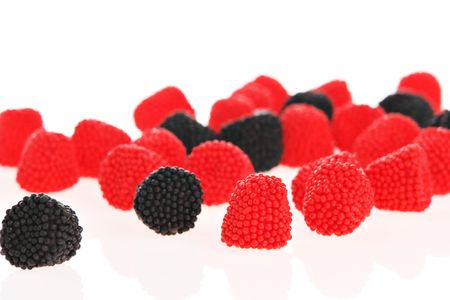 Candies isolated on white backgroundの写真素材