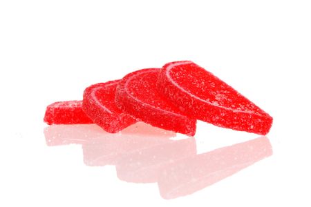 Candies isolated on white backgroundの写真素材