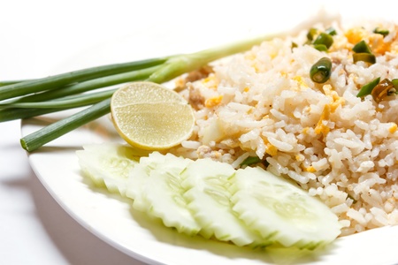 Thai fried rice close up
