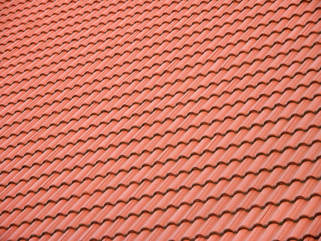 Ceramic roof texture. Roof pattern in perspective. の写真素材