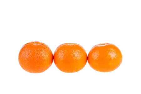 Mandarins isolated on the white background.の写真素材