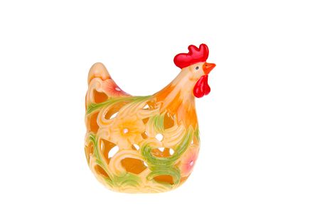 Hen isolated on the white background.の写真素材