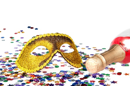 Happy new year background with carnival maskの写真素材