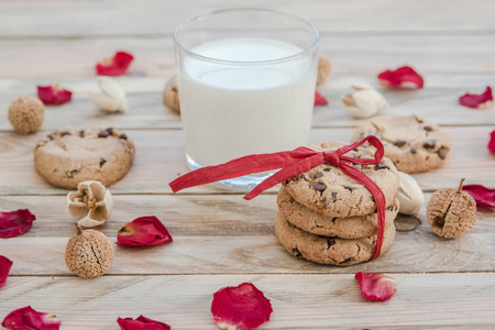 Cookies and milkの写真素材