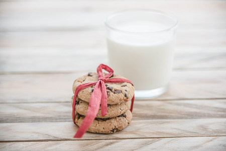 Cookies and milkの写真素材
