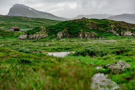 Mountain in Norwegian national park Jotunheimenの写真素材