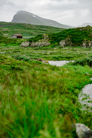 Mountain in Norwegian national park Jotunheimenの写真素材