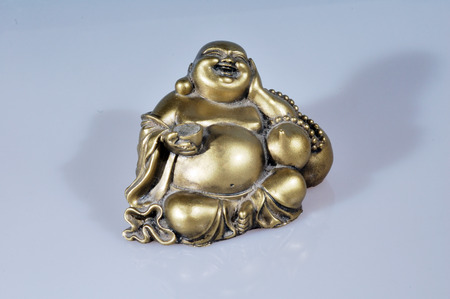statuette of Chinese God of happiness, communication, fun and well-beingの写真素材