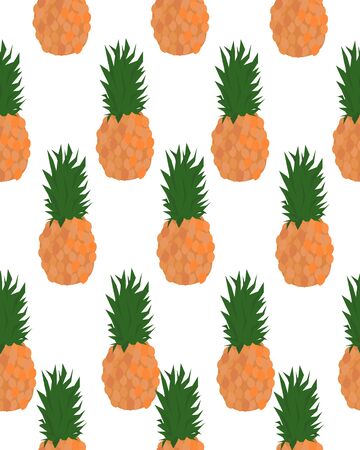 Pineapple, tropical fruit. Seamless pattern. Summer light background.

のイラスト素材