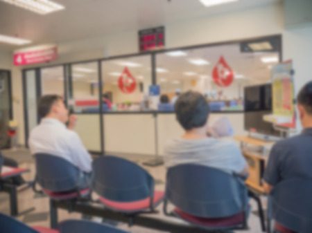 Blurred abstract background ,You guys waiting to donate blood