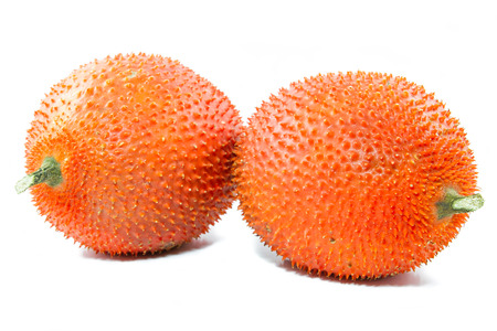 Gac fruit isolated on white backgroundの写真素材
