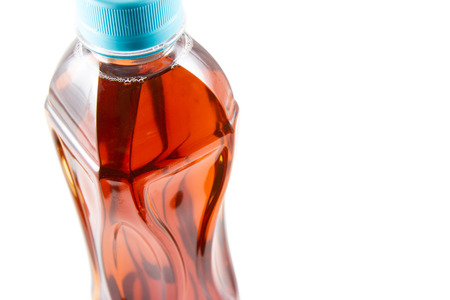 Bottle of tea isolated on white backgroundの写真素材