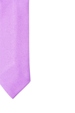 plain purple business neck tie isolated on white backgroundの写真素材