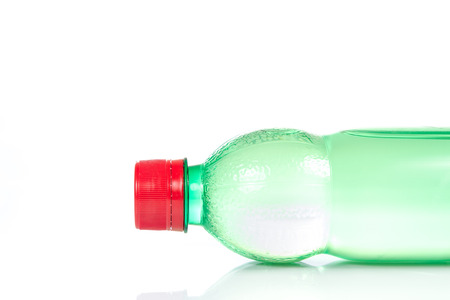 plastic water bottle isolated on white backgroundの写真素材