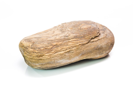 sedimentary rock isolated on white backgroundの写真素材