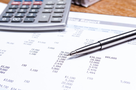 business report on table, business performance concept