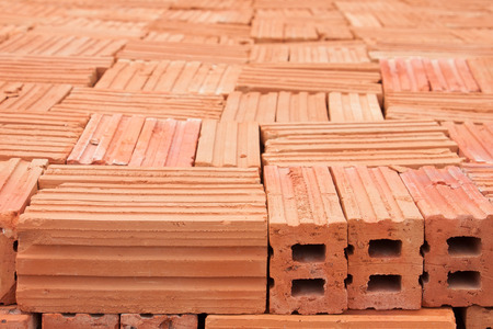 The bricks used in the construction in Thailand 