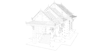 Architectural design, the small temple in Thailand の写真素材