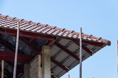 concrete roof in site construction